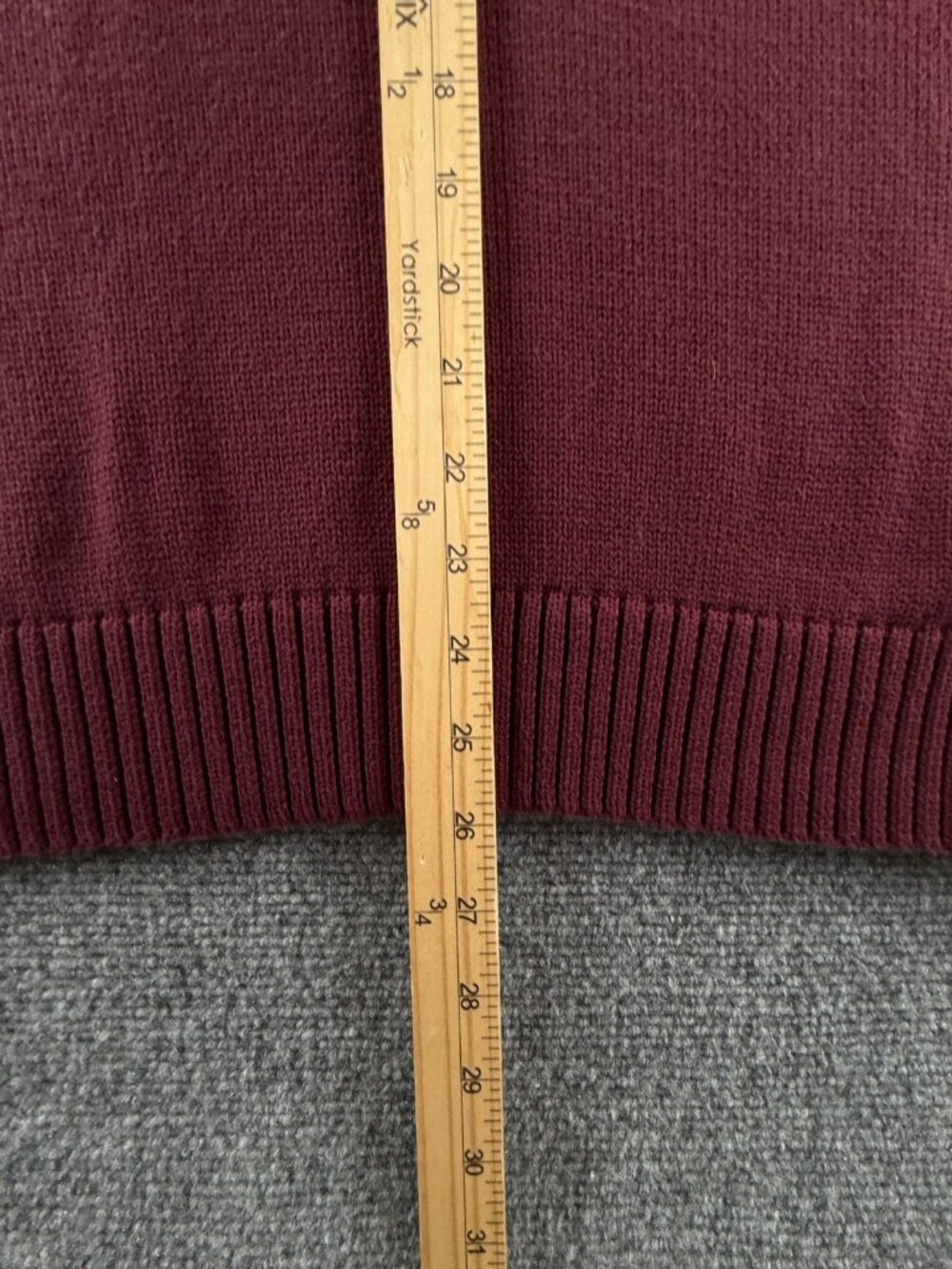 NWOT Polo Ralph Lauren Cotton Crewneck Sweater Red Wine XL Heavyweight Pullover - Picture 5 of 16
